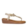 Mulher Exe Shoes Sandálias Planas*Sandalia Exe Confort 721-Ex21 Dourado