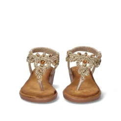 Mulher Exe Shoes Sandálias Planas*Sandalia Exe Confort 721-Ex21 Dourado