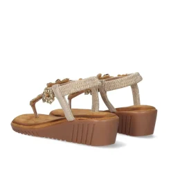 Mulher Exe Shoes Sandálias Planas*Sandalia Exe Confort 721-Ex21 Dourado