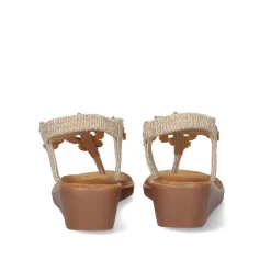 Mulher Exe Shoes Sandálias Planas*Sandalia Exe Confort 721-Ex21 Dourado