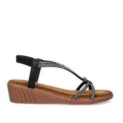Mulher Exe Shoes Sandálias Planas*Sandalia Exe Confort 721-Ex16 Preto