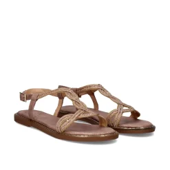 Mulher Exe Shoes Sandálias Planas*Sandalia Plana Allison-300 Rosa Dorado