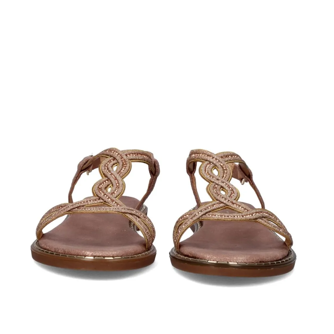 Mulher Exe Shoes Sandálias Planas*Sandalia Plana Allison-300 Rosa Dorado
