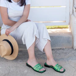 Mulher Exe Shoes Sandálias Planas*Sandalia Plana Annie-220 Verde