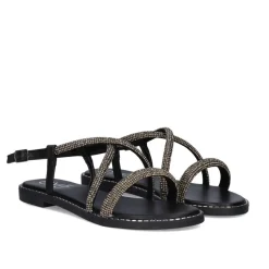 Mulher Exe Shoes Sandálias Planas*Sandalia Plana Exe P3375-77 Preto