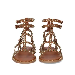 Mulher Exe Shoes Sandálias Planas*Sandalia Plana Exe Vf2056-2 Tan
