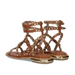 Mulher Exe Shoes Sandálias Planas*Sandalia Plana Exe Vf2056-2 Tan