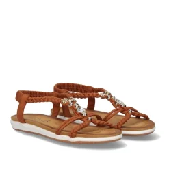 Mulher Exe Shoes Sandálias Planas*Sandalia Plana F8043-Ex9 Camel
