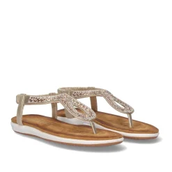 Mulher Exe Shoes Sandálias Planas*Sandalia Plana F8043-Ex8 Dourado