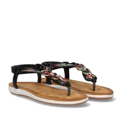 Mulher Exe Shoes Sandálias Planas*Sandalia Plana F8043-Ex4 Preto