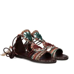 Mulher Exe Shoes Sandálias Planas*Sandalia Plana Gina-507 Red