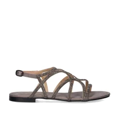 Mulher Exe Shoes Sandálias Planas*Sandalia Plana Loris-323 Pewter