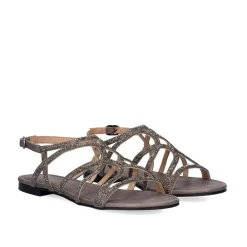 Mulher Exe Shoes Sandálias Planas*Sandalia Plana Loris-323 Pewter