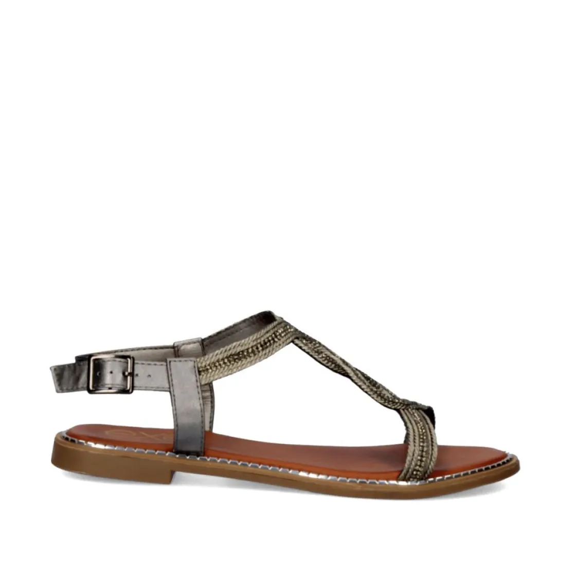 Mulher Exe Shoes Sandálias Planas*Sandalia Plana P3300-362 Pewter