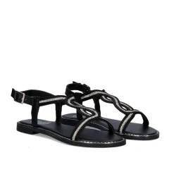 Mulher Exe Shoes Sandálias Planas*Sandalia Plana P3300-362 Preta