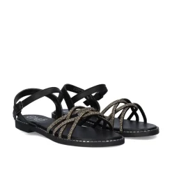 Mulher Exe Shoes Sandálias Planas*Sandalia Plana P3375-75 Preto