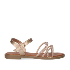 Mulher Exe Shoes Sandálias Planas*Sandalia Plana P3375-75 Rosa Ouro