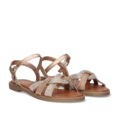 Mulher Exe Shoes Sandálias Planas*Sandalia Plana P3374-417 Rosa Ouro