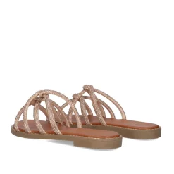 Mulher Exe Shoes Sandálias Planas*Sandalia Plana 23V P3375-74 Rosa Ouro