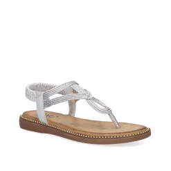 Mulher Exe Shoes Sandálias Planas*Sandalia Plana Zf1982-E3 Prata