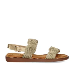 Mulher Exe Shoes Sandálias Planas*Sandalia Plana Zf1982-F8 Ouro
