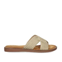 Mulher Exe Shoes Sandálias Planas*Sandalia Plana Zf1982-F5 Ouro