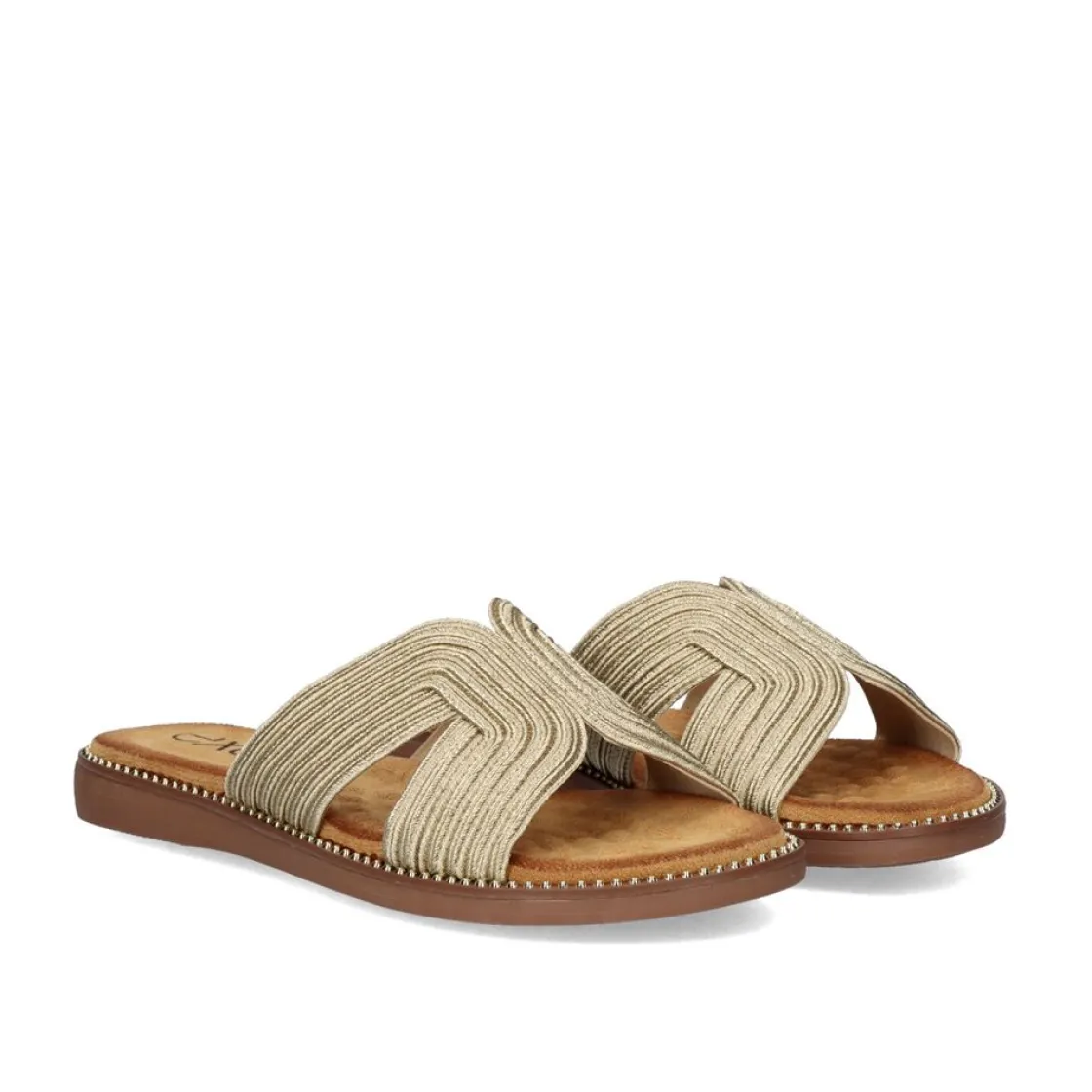 Mulher Exe Shoes Sandálias Planas*Sandalia Plana Zf1982-F5 Ouro