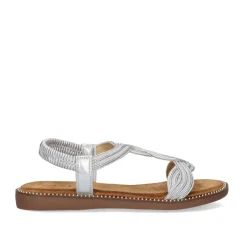 Mulher Exe Shoes Sandálias Planas*Sandalia Plana Zf1982-F6 Prata