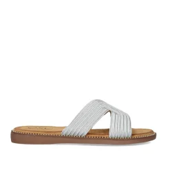 Mulher Exe Shoes Sandálias Planas*Sandalia Plana Zf1982-F5 Prata