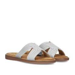 Mulher Exe Shoes Sandálias Planas*Sandalia Plana Zf1982-F5 Prata