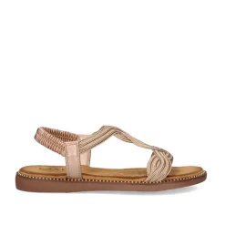 Mulher Exe Shoes Sandálias Planas*Sandalia Plana Zf1982-F6 Rose Doraudo