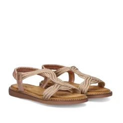Mulher Exe Shoes Sandálias Planas*Sandalia Plana Zf1982-F6 Rose Doraudo