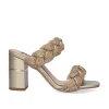 Mulher Exe Shoes Sandálias De Salto*Sandalia Salto Baixo Helen-677 Dourado