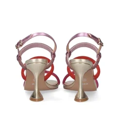 Mulher Exe Shoes Sandálias*Sandalia 23V De Salto Bianca-760 Strass Fuxia Vermelha