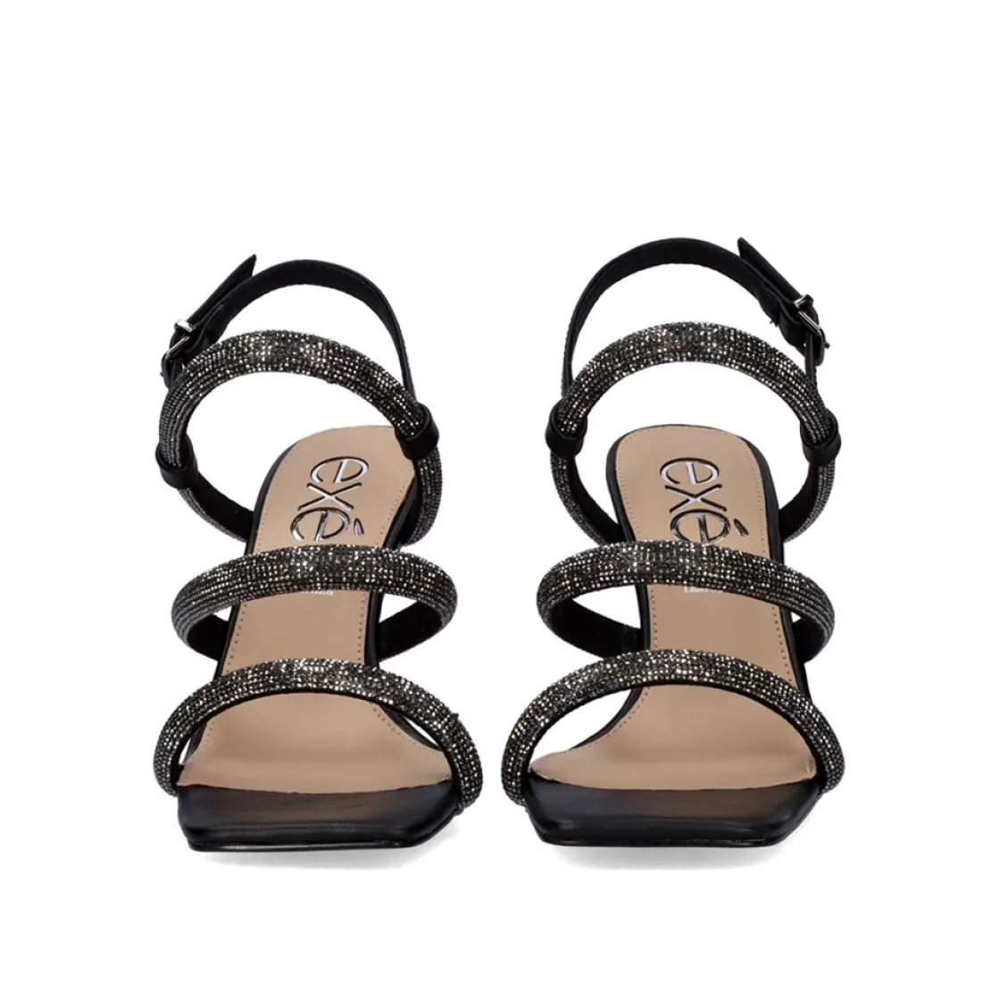 Mulher Exe Shoes Sandálias*Sandalia 23V De Salto Exe Bianca-760 Strass Preta