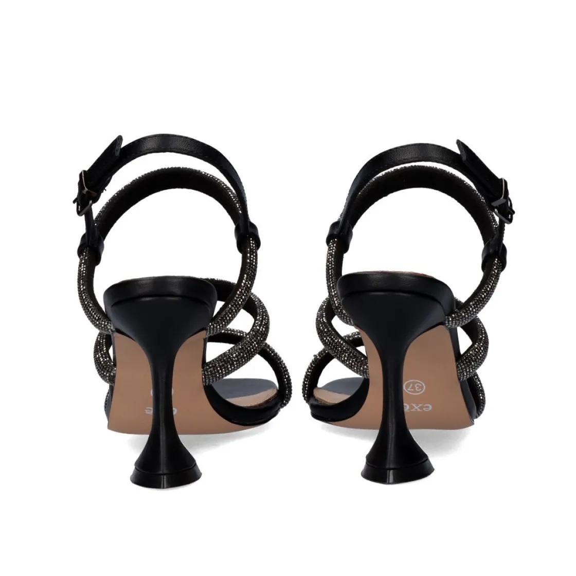 Mulher Exe Shoes Sandálias*Sandalia 23V De Salto Exe Bianca-760 Strass Preta