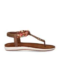 Mulher Exe Shoes Sandálias Planas*Sandálias Chato F8043-32A Marrom