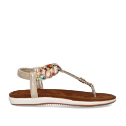 Mulher Exe Shoes Sandálias Planas*Sandálias Chato F8043-32A Ouro