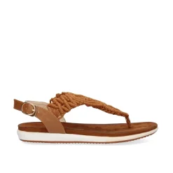 Mulher Exe Shoes Sandálias Planas*Sandálias De Croche F8043-26A Marrom