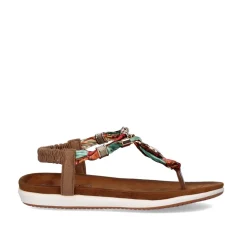 Mulher Exe Shoes Sandálias Planas*Sandálias De Dedo Chato F8043-4 Marrom