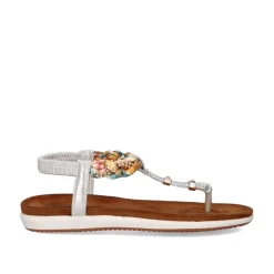 Mulher Exe Shoes Sandálias Planas*Sandálias De Dedo Plano F8043-32A Prata