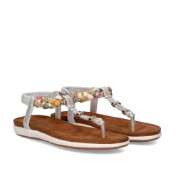 Mulher Exe Shoes Sandálias Planas*Sandálias De Dedo Plano F8043-32A Prata