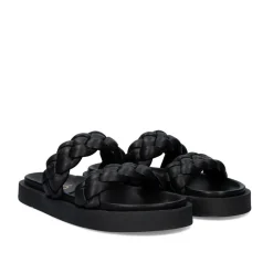 Mulher Exe Shoes Sandálias Planas*Sandálias Planas Acolchoadas Artemis-920 Preta