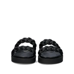 Mulher Exe Shoes Sandálias Planas*Sandálias Planas Acolchoadas Artemis-920 Preta