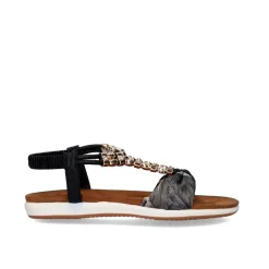 Mulher Exe Shoes Sandálias Planas*Sandálias Planas F8043-30A Preta