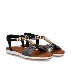 Mulher Exe Shoes Sandálias Planas*Sandálias Planas F8043-30A Preta