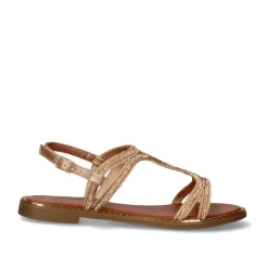 Mulher Exe Shoes Sandálias Planas*Sandálias Planas P3300-360 Ouro Rosa