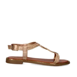 Mulher Exe Shoes Sandálias Planas*Sandálias Planas P3300-362 Ouro Rosa