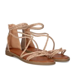 Mulher Exe Shoes Sandálias Planas*Sandálias Planas P3374-317 Ouro Rosa