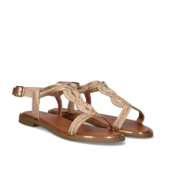 Mulher Exe Shoes Sandálias Planas*Sandálias Planas P3300-362 Ouro Rosa